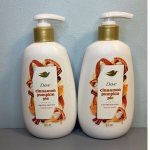 Dove Cinnamon Pumpkin Pie Limited Edition Hand Wash Holiday Treats 12 oz‎ x2
